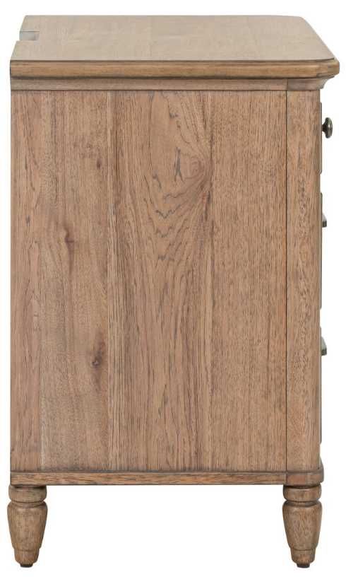 Liberty Furniture Hickory Grove Heirloom Brown Nightstand with Charging Station-3