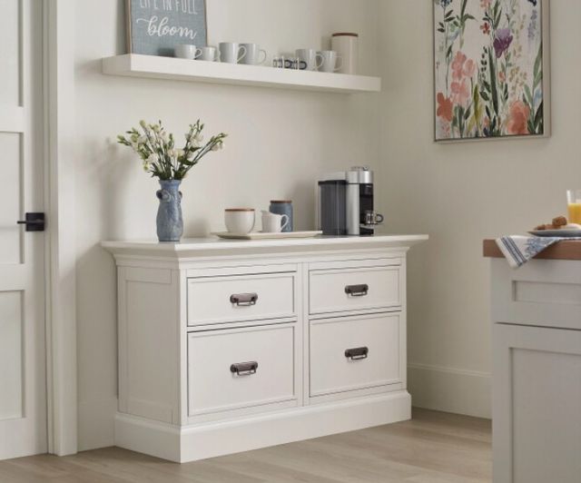 Hammary® Structures White Double Storage Console-1