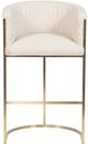 Vanguard® Furniture Vanguard Skye Jake Ivory/Satin Brass Bar Stool-1