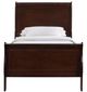 Elements International Louis Philippe Cherry Twin Panel Bed-1