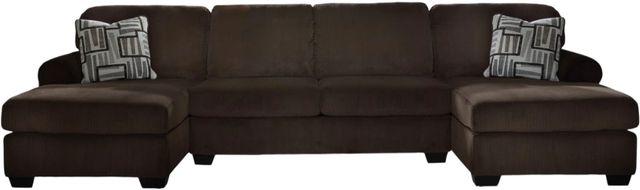 Signature Design by Ashley® Kimlee 3-Piece Chocolate U-Shape Sectional and Double Chaise-0