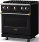 Viking® 5 Series 30" Onyx Pro Style Gas (LP) Range with Brushed Brass Trim-2