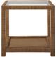 Universal Explore Home™ Escape-Coastal Living Home Long Key Glass Top End Table with Brown Base-3