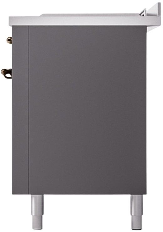 Ilve® Nostalgie II Series 60" Graphite Matte Pro Style Dual Fuel Range-3