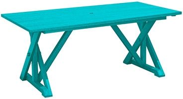 C R Plastics Harvest Turquoise Dining Table-0