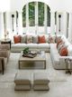 Lexington Home Customizable Laurel Canyon Wheatley 23'' Leather Ottoman-1