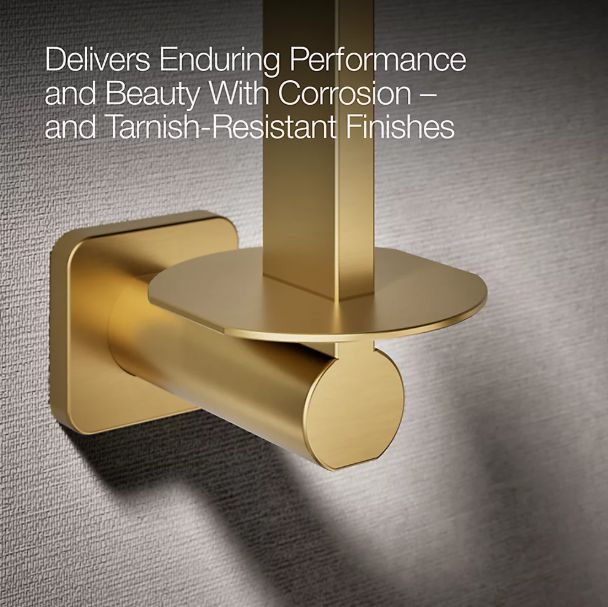 KOHLER® Parallel® Vibrant Brushed Moderne Brass Vertical Toilet Paper Holder-4