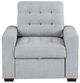 Homelegance® McCafferty Gray Accent Chair with Pull-Out Ottoman-2