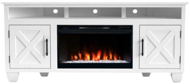 Legends Home Real Cozy Liberty White 64" Corner Fireplace Console-0
