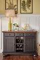 A-America® British Isles Antique Oak/Black Wine Server-2