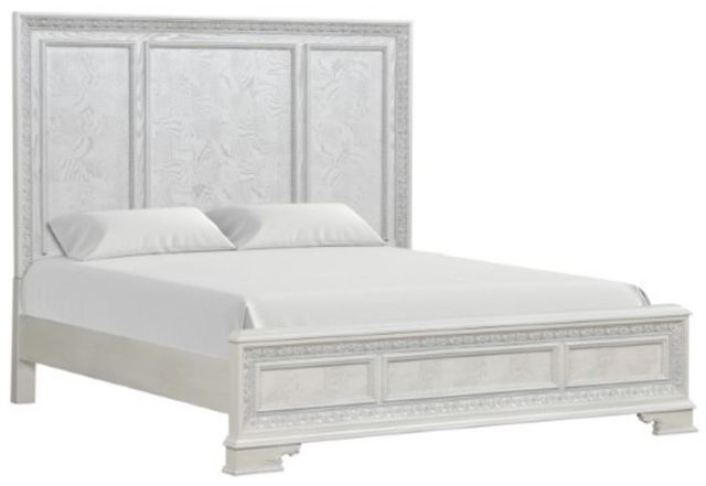 Furniture of America® Stella Mia Creamy White King Panel Bed-0