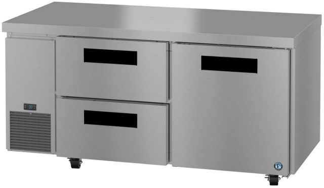 Hoshizaki Steelheart® 67" 19.97 Cu. Ft. Stainless Steel Two Section Undercounter Side Mount Refrigerator with Drawer/Door Combo-3