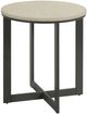 Hammary® Portrait Flat White Round End Table with Matte Black Base-0