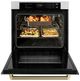 ZLINE Autograph Edition Professional 30" Stainless Steel True Convection Single Wall Oven with Air Fry and Self Clean with Polished Gold Helix Handle -3