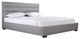Mazin Furniture Fabiola Grey Full Upholstered Platform Panel Bed -0