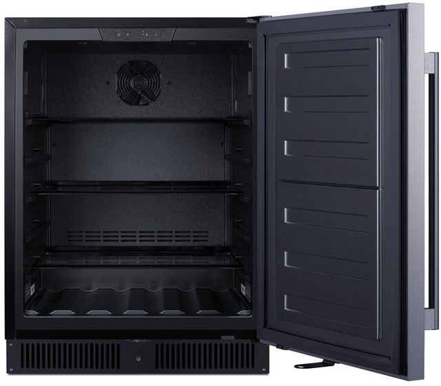 Summit® 24” 4.3 Cu. Ft. Stainless Steel Built-In ADA Compliant Adjustable Height Outdoor Under the Counter Refrigerator with Right Hand Door Swing-1