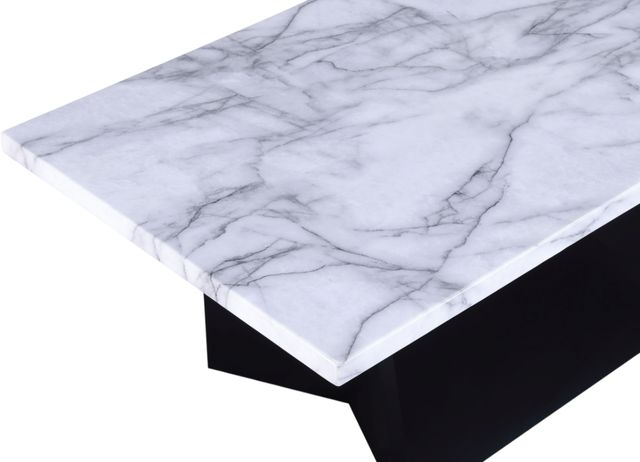 Crown Mark Adea 3-Piece White Living Room Table Set with Black Base-3