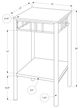 Monarch Specialties Inc. Cappuccino Marble Bronze Accent Table-3