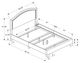Monarch Specialties Inc. Grey Linen with Chrome Leg Queen Bed-1
