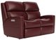 Flexsteel® Customizable Catalina Leather Power Reclining Loveseat with Power Headrest-0