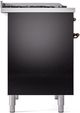 Ilve® Nostalgie II Series 40" Glossy Black Pro Style Dual Fuel Range-3