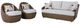 Signature Design by Ashley® Double Point 3-Piece Beige/Brown Fabric/Wicker Rattan Outdoor Conversation Set-0
