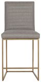 Fairfield® Customizavle Uma Counter Stool with Bright Brass Base-1