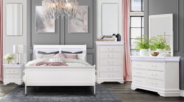Global Furniture USA Charlie 5-Piece White King Bedroom Set-1