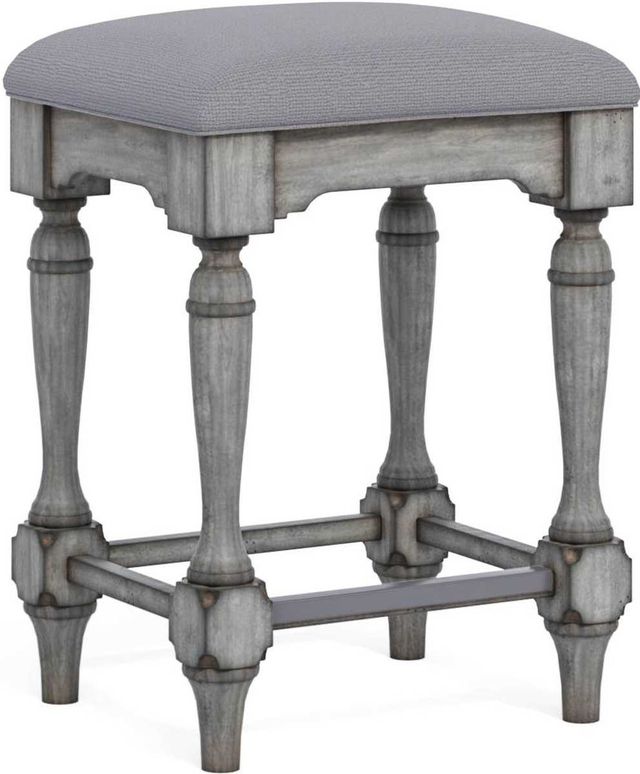 Flexsteel® Plymouth® 2-Piece Weathered Graywash Stool-0