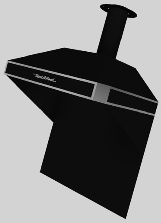 Vent-A-Hood® A Series 36" Black Retro Style Wall Mounted Range Hood-1