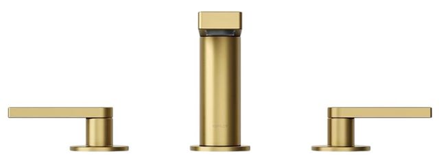 KOHLER® Composed® Vibrant Brushed Moderne Brass Widespread Bathroom Sink Faucet with Lever Handles-1