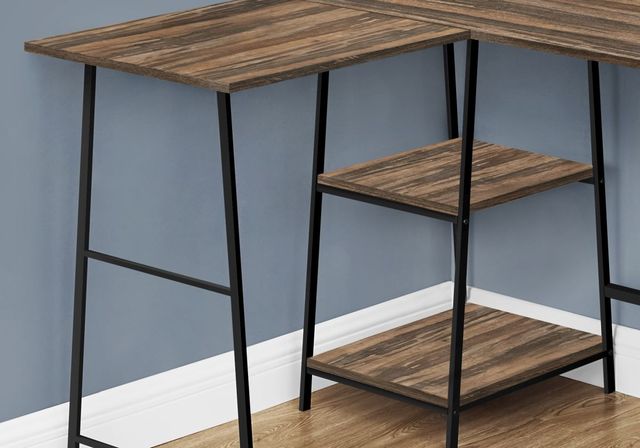 Monarch Specialties Inc. Brown L-Shaped Desk-2
