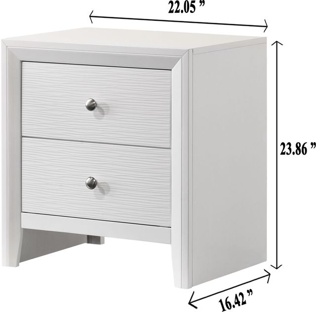 Crown Mark Evan White Nightstand-2
