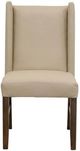 International Furniture Direct Silver Brown/Ivory Leather Dining Side Chair-2