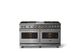 Viking® 5 Series 60" Stainless Steel Pro Style Dual Fuel (LP) Range with Brushed Brass Trim-3