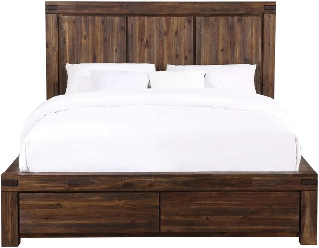 Modus Furniture Meadow Brick Brown Queen Storage Panel Bed-2