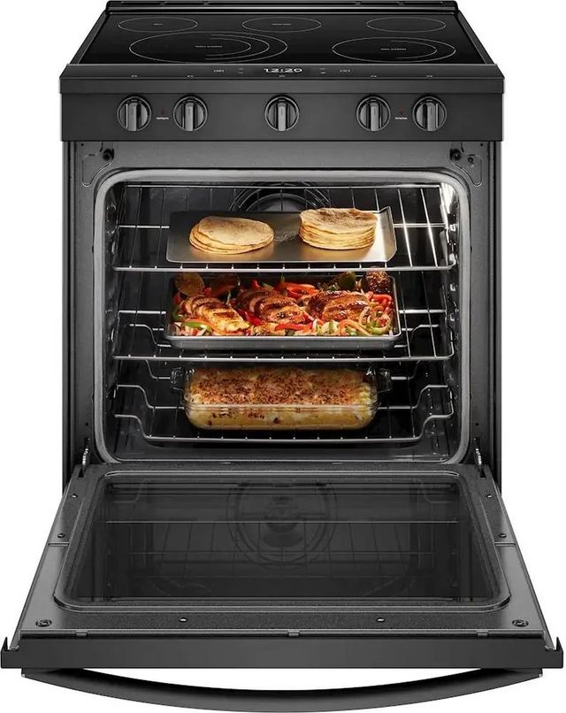 Whirlpool® 30" Smart Slide-In Electric Range-Black-3