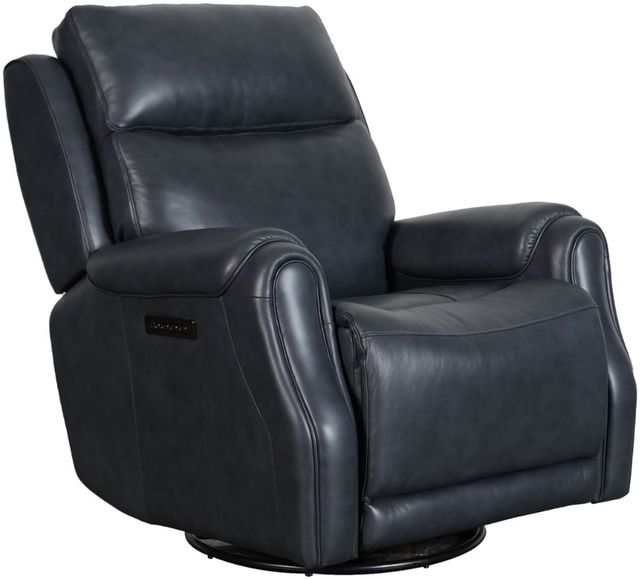 Liberty Furniture Clinton Carmel Slate Leather Swivel Glide Power Recliner with Power Headrest and Power Lumbar-0