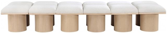 Meridian Furniture Pavilion 12-Piece Cream/Natural 108" Modular Bench Set-1