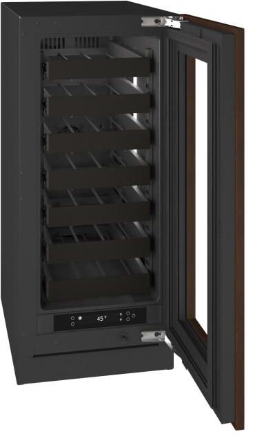 U-Line®  Seamless Collection 15" 2.8 Cu. Ft. Panel Ready Wine Refrigerator with Glass Door-3