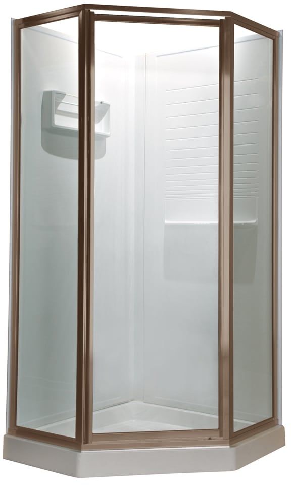 American Standard Brushed Nickel Neo Angle Shower Door-0