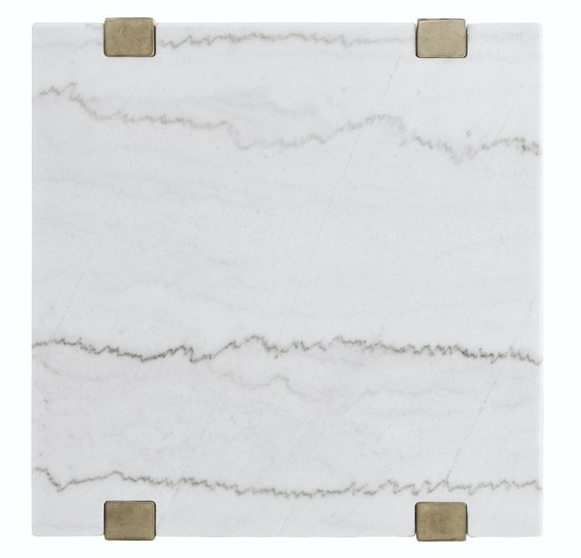 Steve Silver Co. Perth White End Table with Sand Base-3