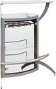 Coaster® Dallas Silver/Frosted Glass 2-Shelf Bar Unit-1