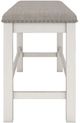 Signature Design by Ashley® Robbinsdale Antique White/Gray Upholstered Counter Bench-2