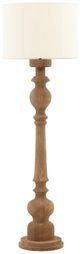 Dovetail Furniture Candela Light Brown and Natural Floor Lamp-0