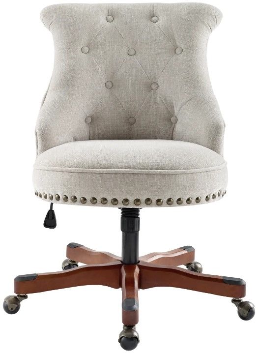 Linon Sinclair Natural Office Chair-3