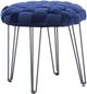 Powell® Scarlet Navy Round Ottoman Stool-0