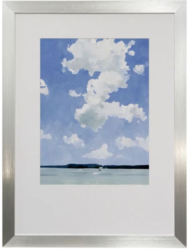 Stylecraft Light Blue/Light Gray/White Framed Print-0