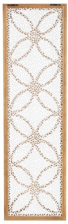 Deco Marche White Floral Panel Wall Decor-2