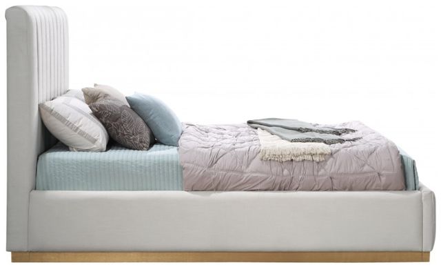 Meridian Furniture Lucia Cream Full Upholstered Panel Bed-2